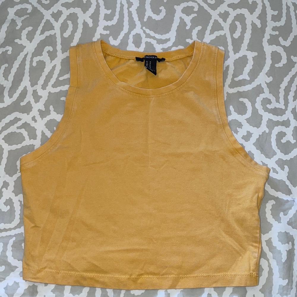 Yellow crop top